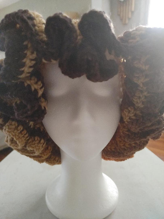 Handmade Crochet Ruffled Hat