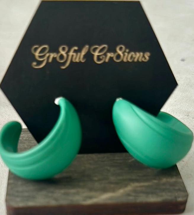 Colorful Crescent Earrings