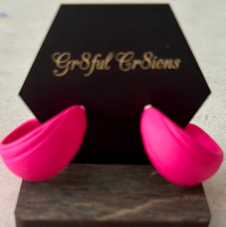 Colorful Crescent Earrings