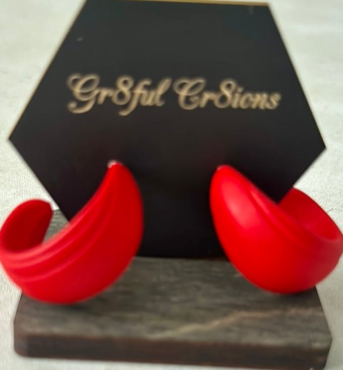 Colorful Crescent Earrings