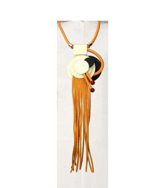 Round and Tassel Necklace