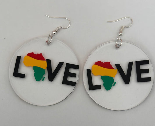 Black Love Earrings